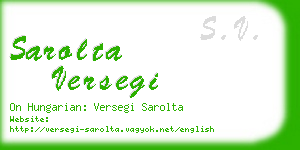 sarolta versegi business card